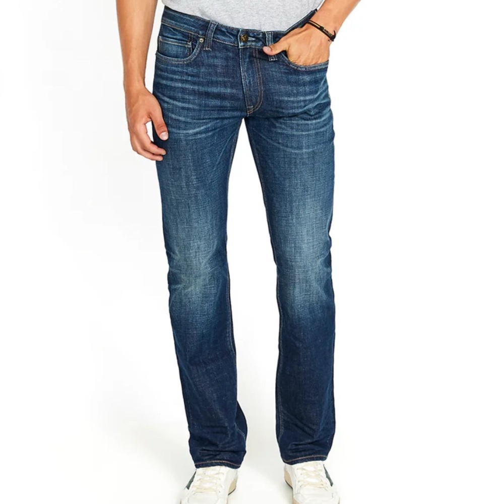 Buffalo Travis X Blue Jeans Medium Wash Classic Relaxed Distressed Never Worn